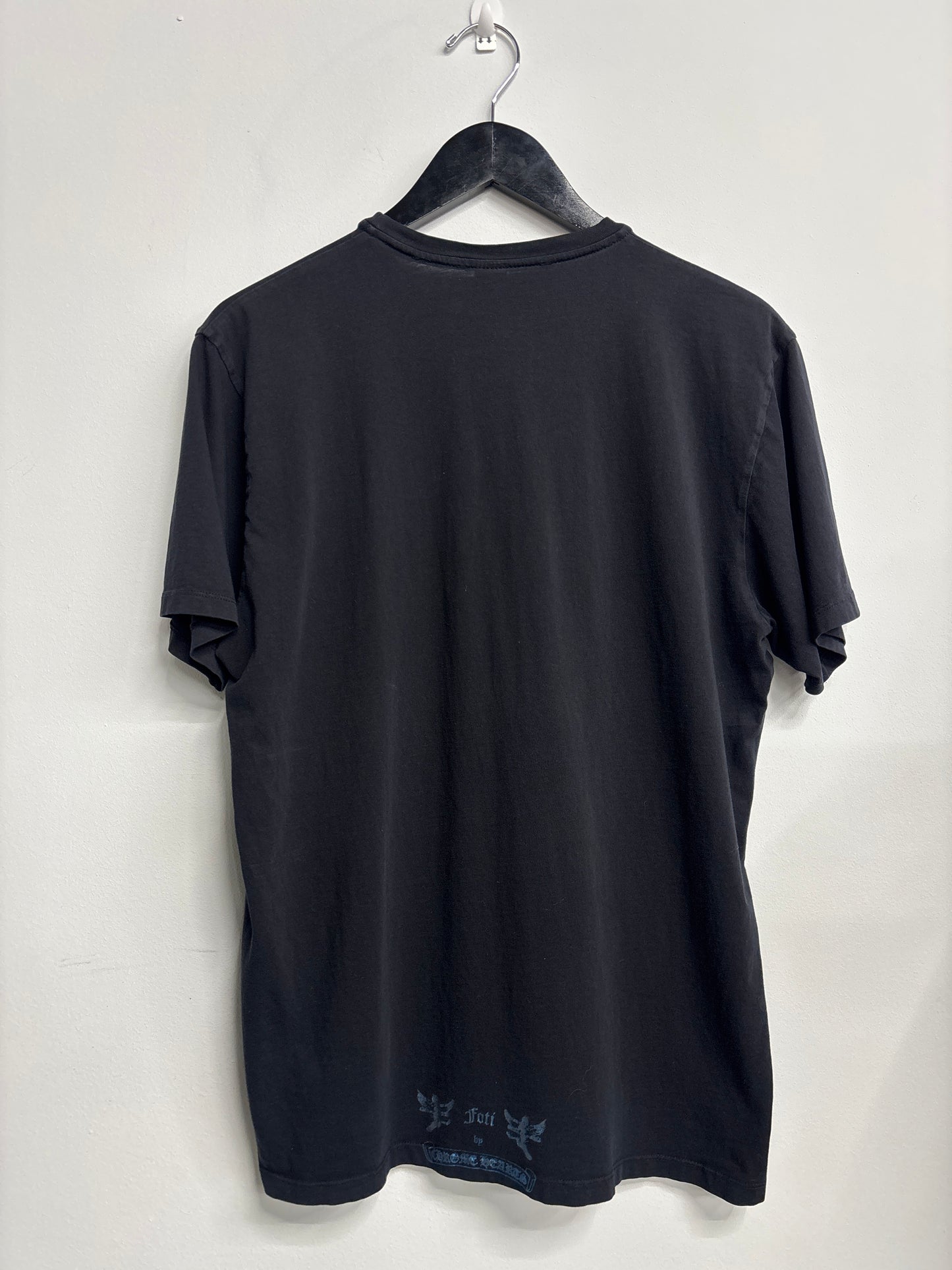 Chrome Hearts "Black Vintage Blue Foti Logo" Tee