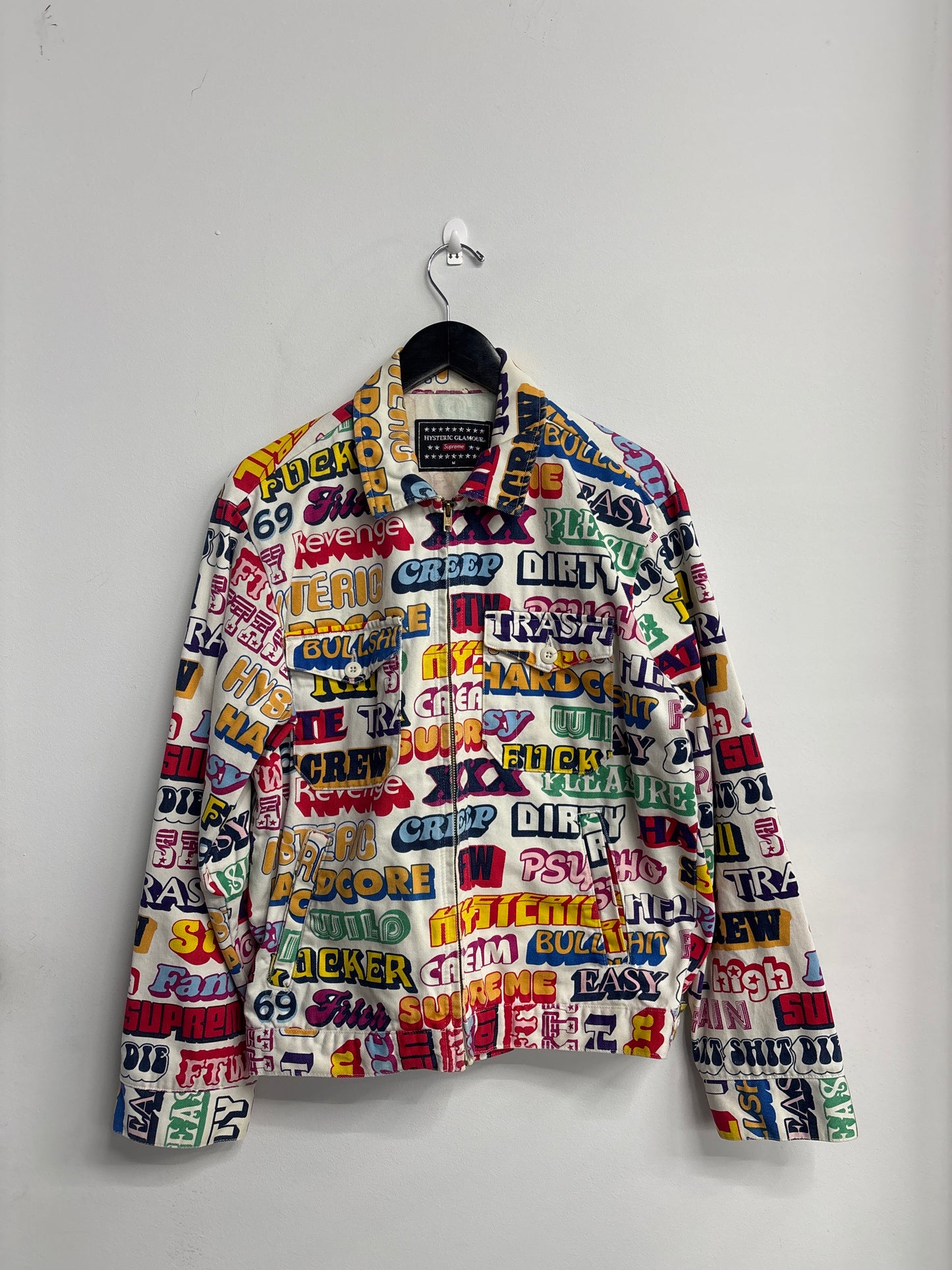 Supreme Hysteric Glamour Text Work Jacket "White"-Preowned