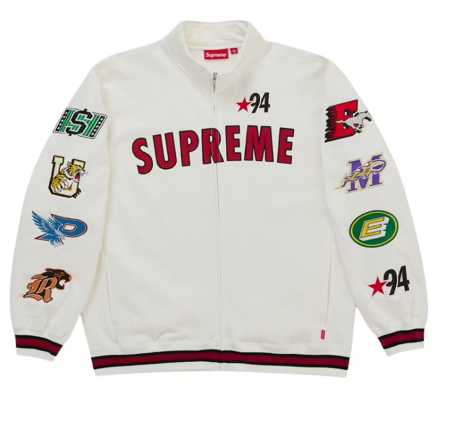 Supreme Mascots Zip Up Sweatshirt "White"