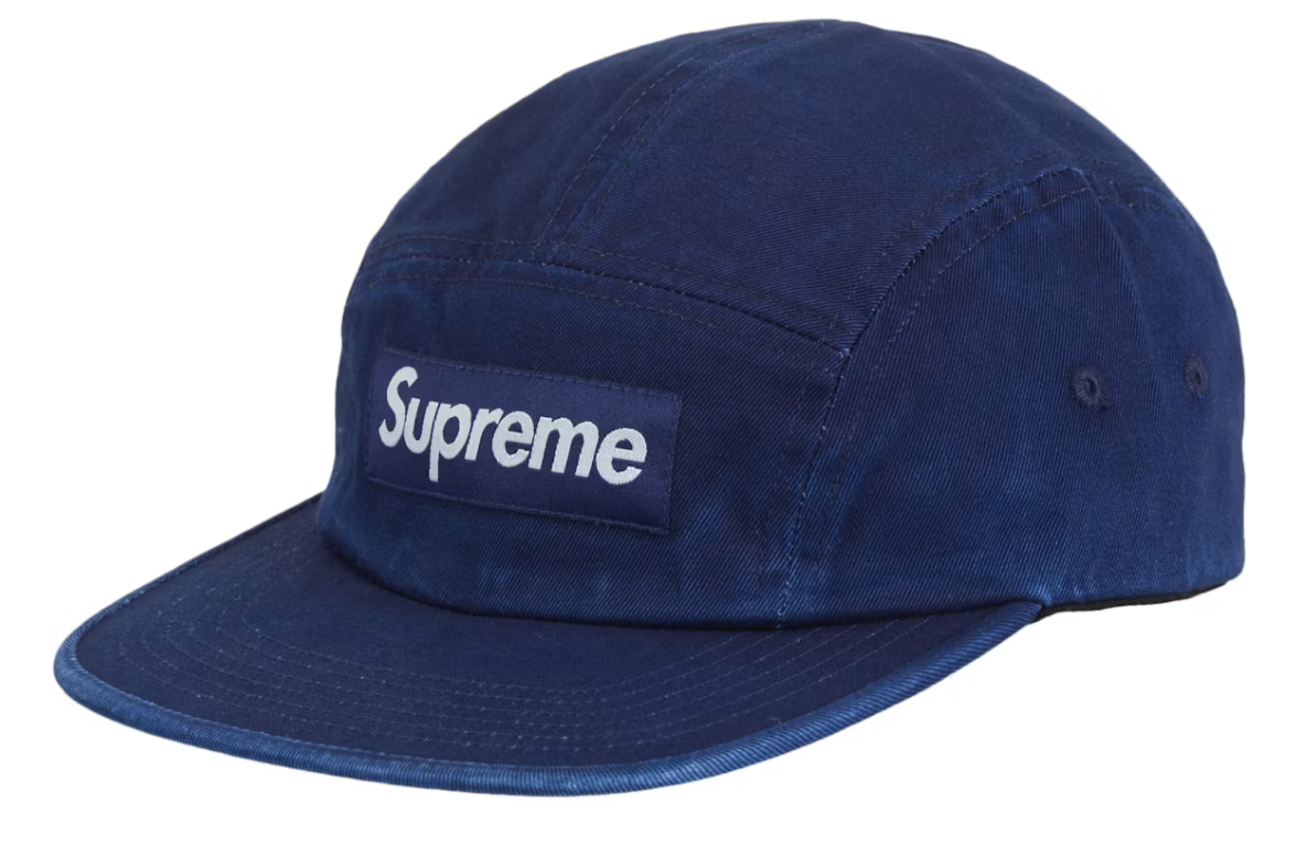 Supreme Washed Chino Twill Camp Cap SS25 "Royal"