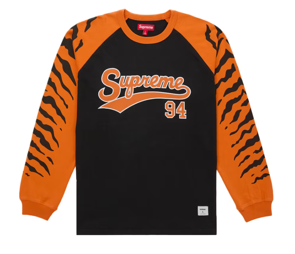 Supreme Tiger Raglan L/S Top "Black"