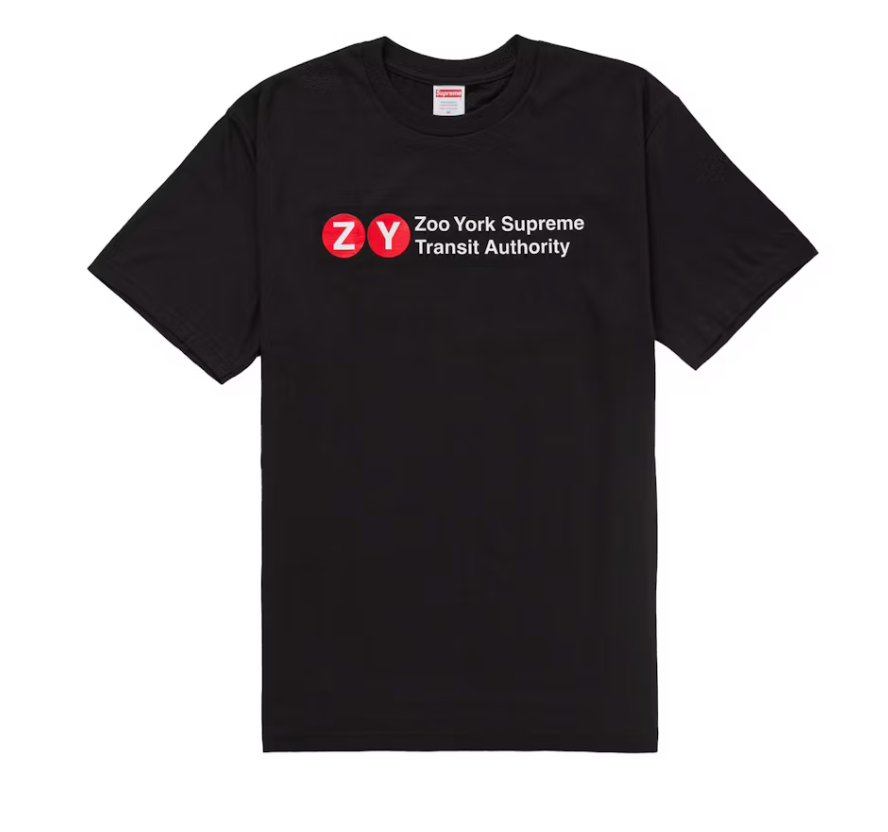 Supreme Zoo York Transit Tee "Black"
