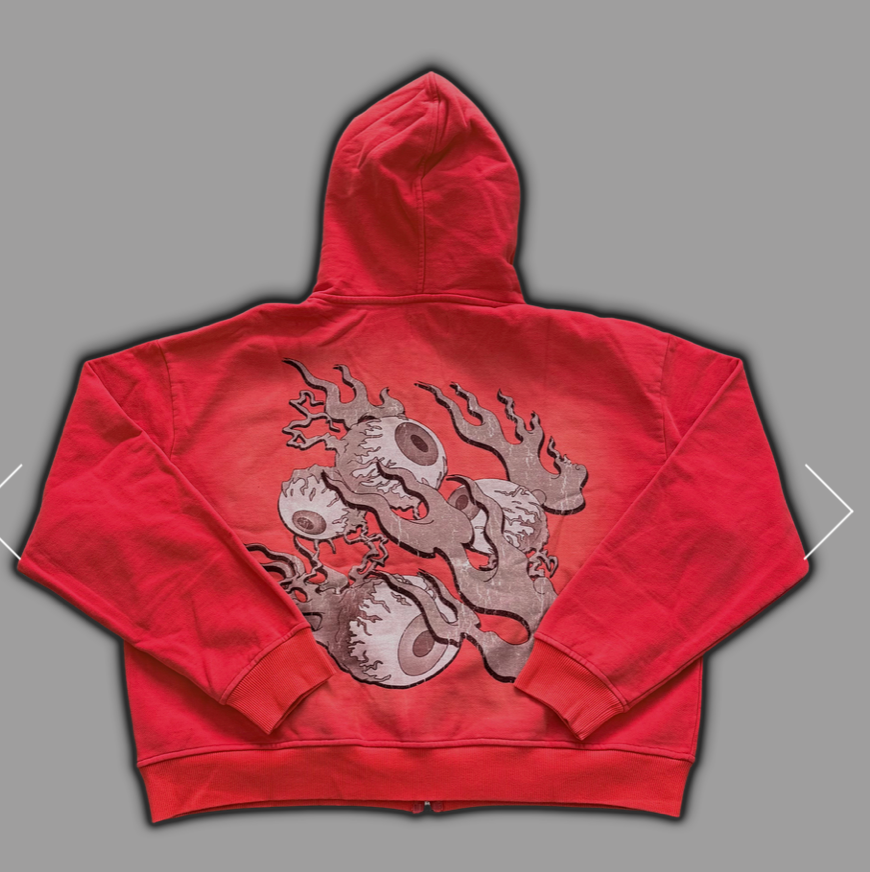 Motives Eyeball Zip Up "Red"