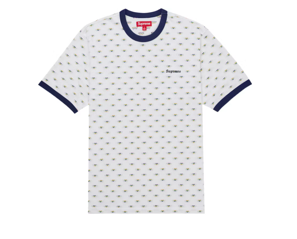 Supreme Hearts Intarsia Ringer Tee "White"
