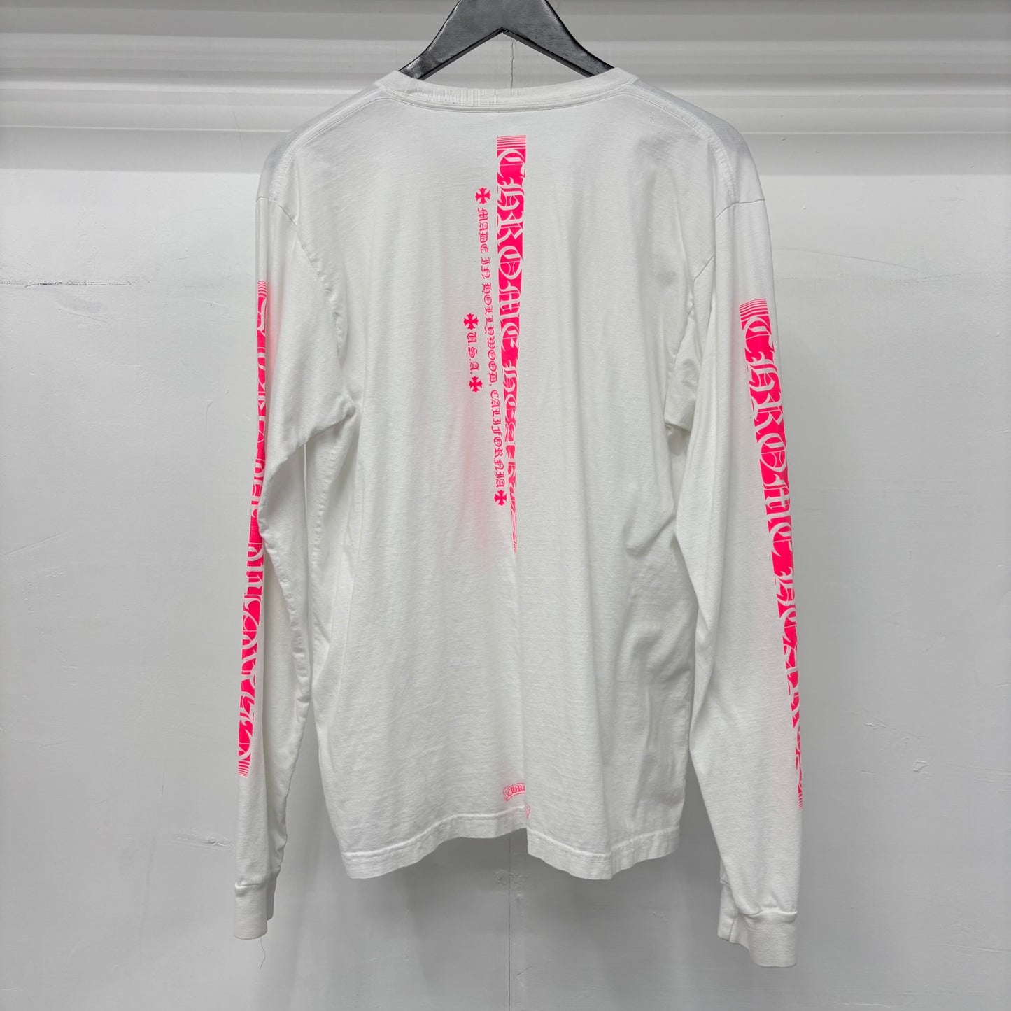 Chrome Hearts "White/Pink Text" Long Sleeve