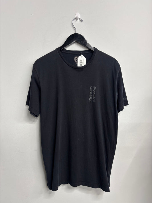 Chrome Hearts "Black/Grey Plus Logos Creating Cross" Tee w/t Vintage Tags