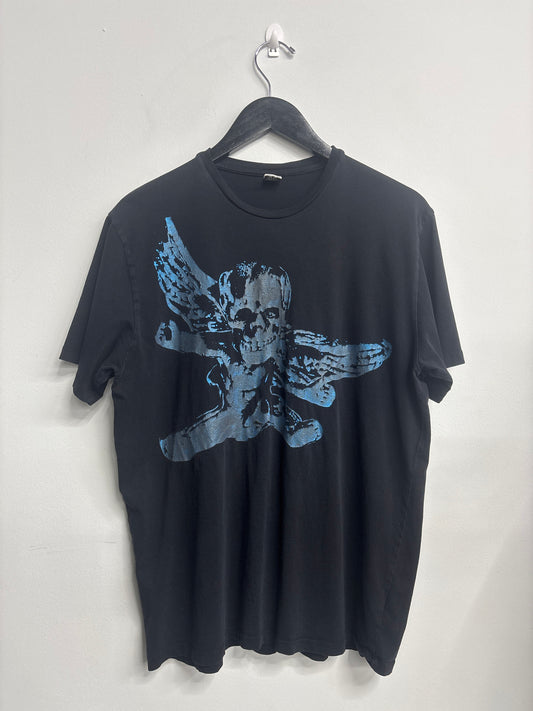 Chrome Hearts "Black Vintage Blue Foti Logo" Tee