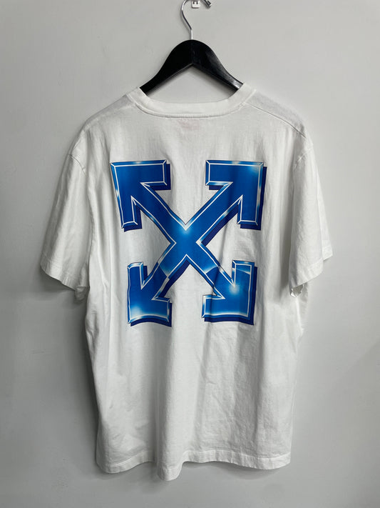 OFF-WHITE Metal Arrows Tee White/Blue - Preowned - CONSC