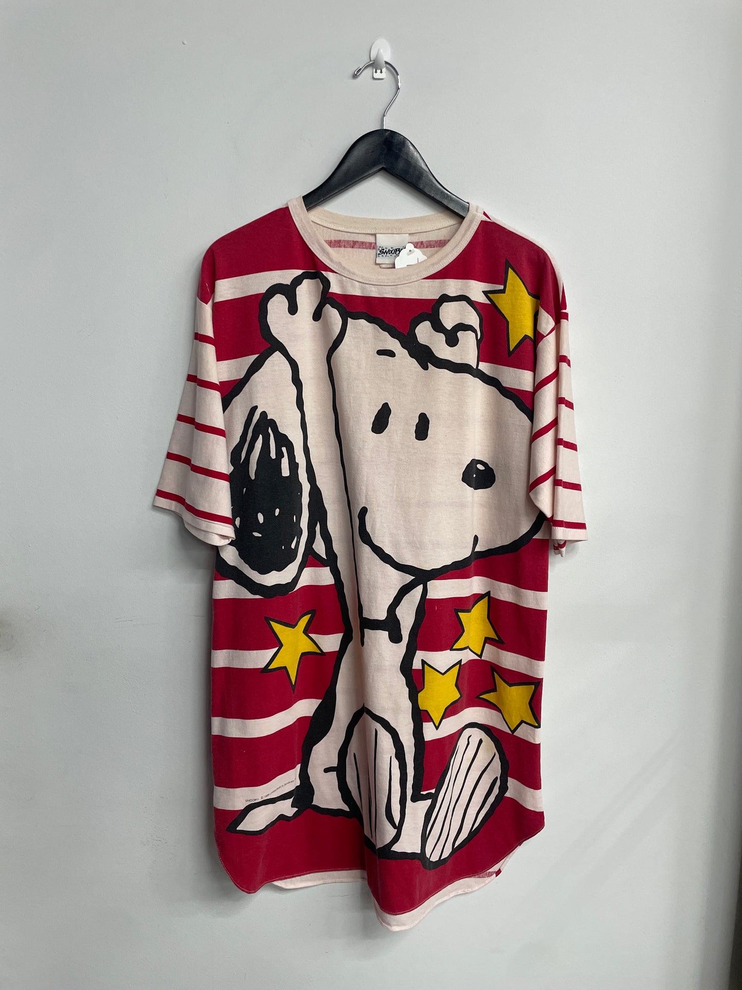 Vintage Snoopy Red/Pink Striped Tee - CONSC