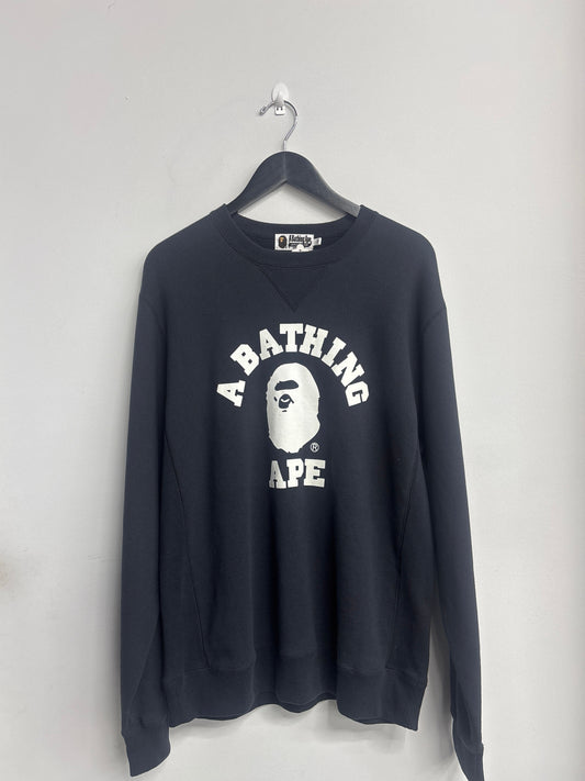 Bape College Crewneck "Navy"