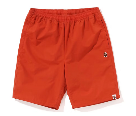 Bape Ape Head Beach Shorts "Orange"