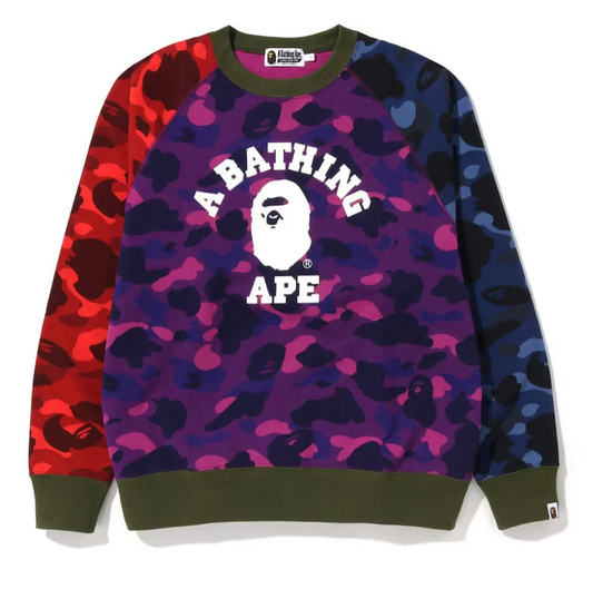 Bape Crazy Camo Crewneck "Multicolor"