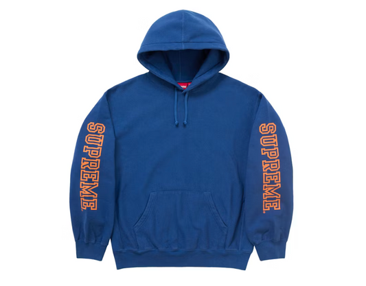 Supreme Collegiate Sleeve Hoodie Sweatshirt "Dark Royal"