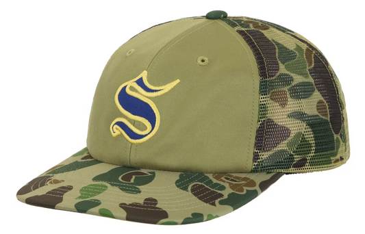 Supreme Contrast S Mesh Back 6-Panel FW25 "Olive"