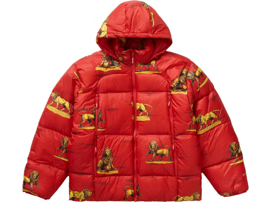 Supreme Featherweight Down Lions Puffer Jacket "Red"