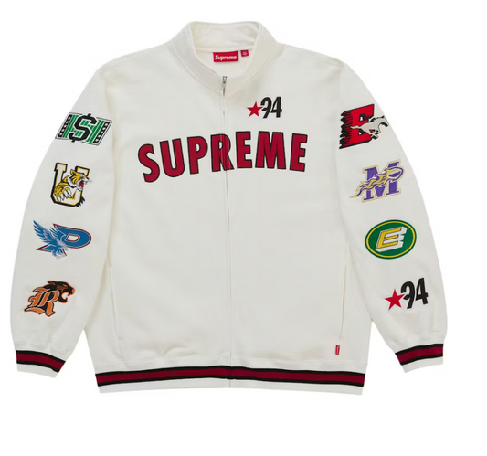 Supreme Mascots Zip Up Sweatshirt "White"