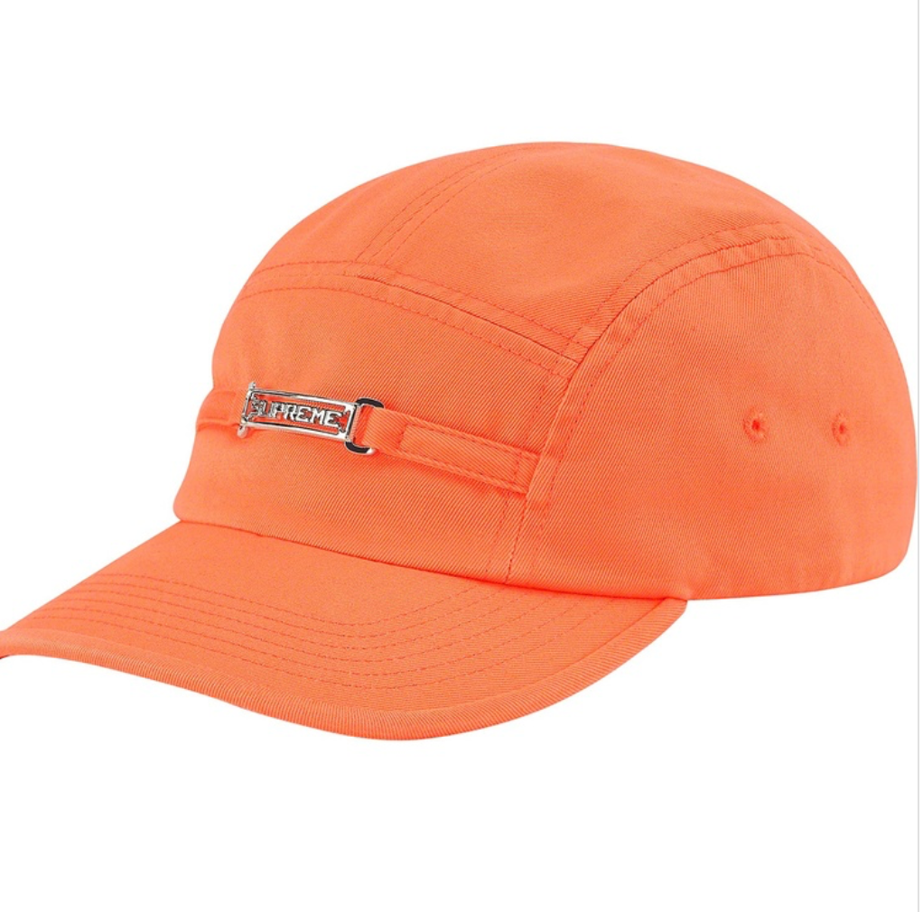 Supreme Name Plate Camp Cap "Neon Orange"