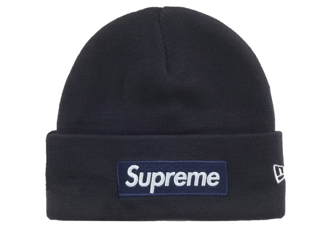 Supreme New Era Box Logo Beanie FW25 "Navy"