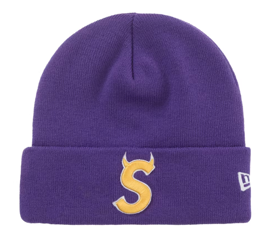 Supreme New Era Devil S Logo Beanie "Purple"