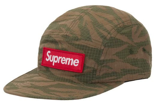 Supreme Nylon Tiger Camo Camp Cap SS26 "Olive"