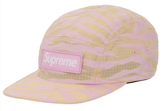 Supreme Nylon Tiger Camo Camp Cap SS26 "Pink"