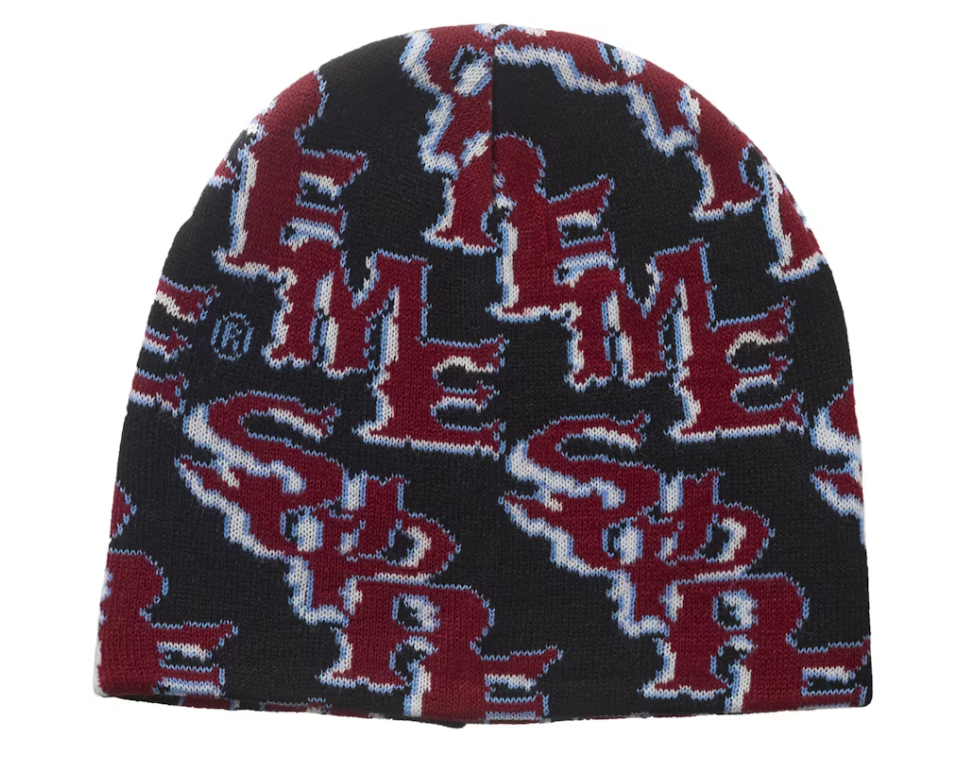 Supreme Slanted Gothic Outline Beanie "Black"