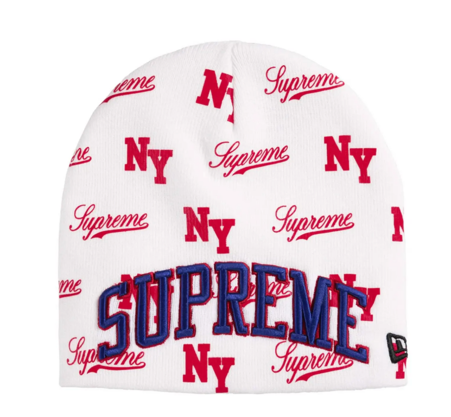 Supreme New Era Monogram Beanie "White"