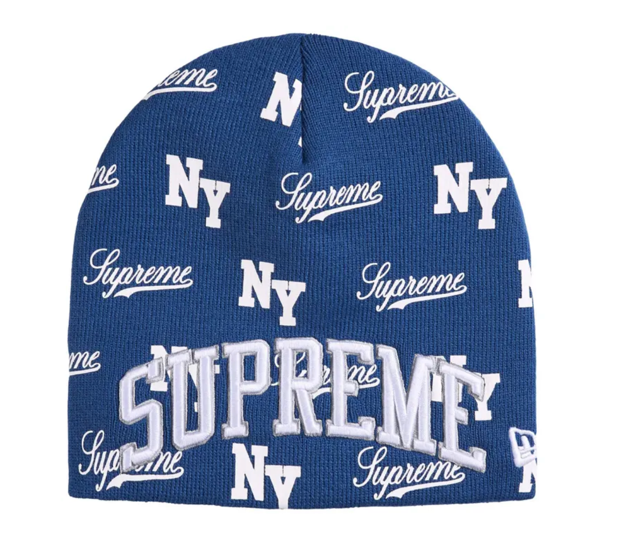 Supreme New Era Monogram Beanie "Royal"