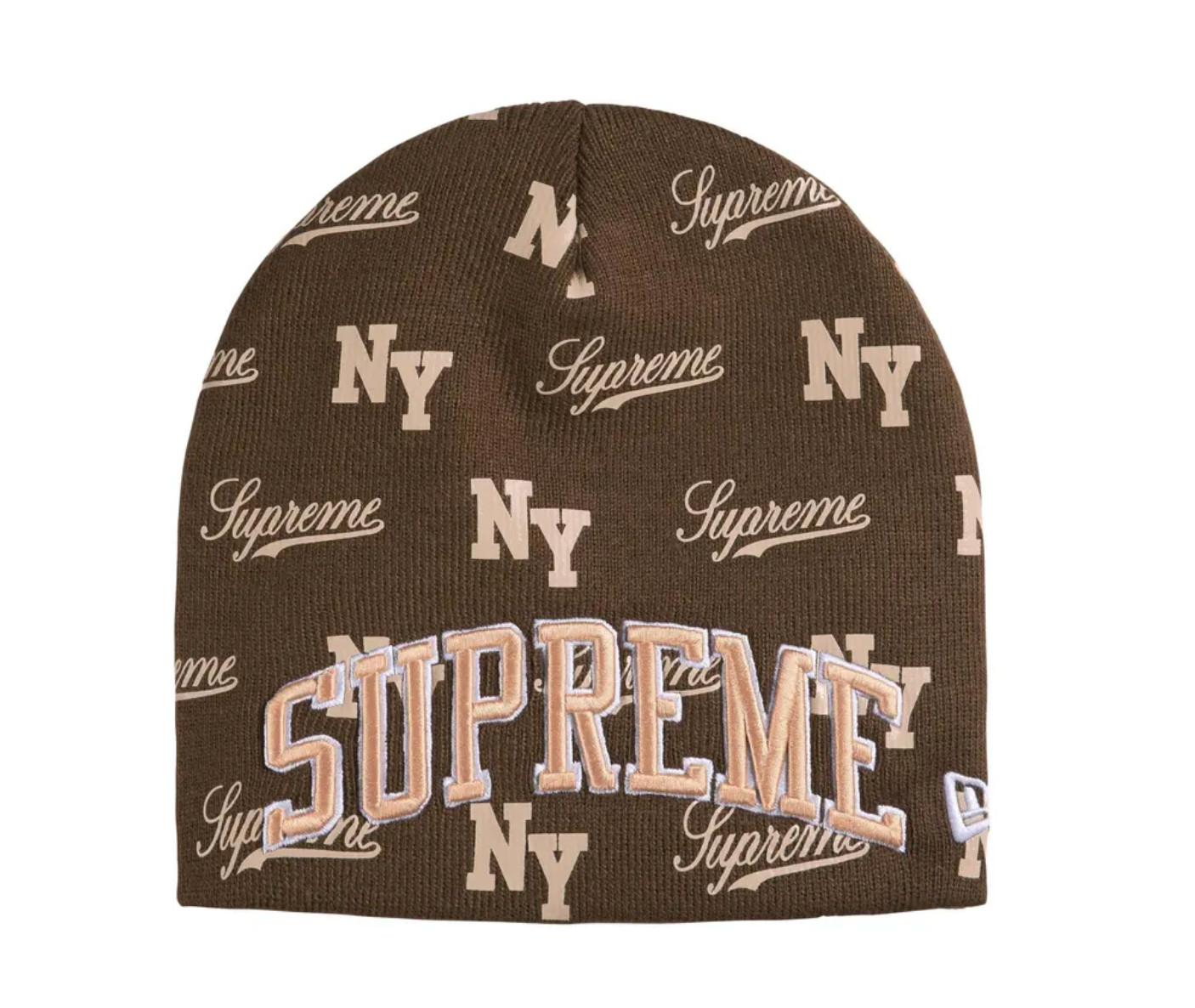 Supreme New Era Monogram Beanie "Brown"