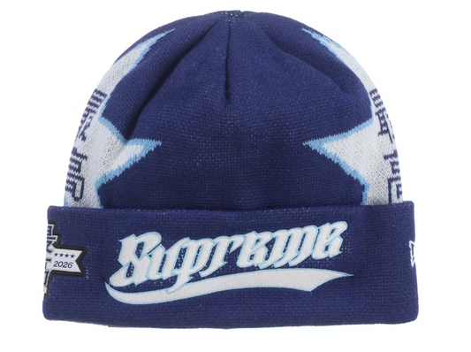 Supreme New Era Stars Beanie "Navy"