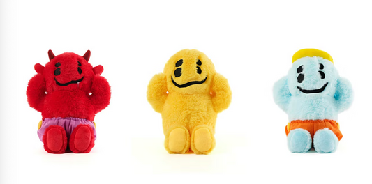 Saint Mxxxxxx X Cactus Plant Flea Market Smiles Plush Set of 3 "Red/Yellow/Blue"