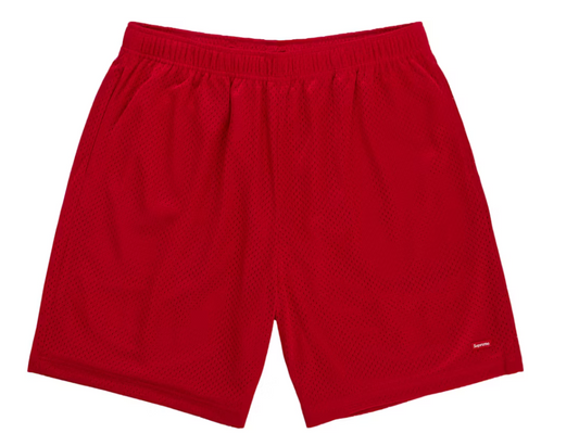 Supreme Small Box Baggy Mesh Short SS26 "Red"