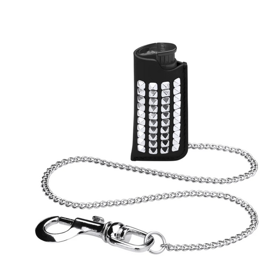 Supreme Studded Leather Lighter Holder "Black"