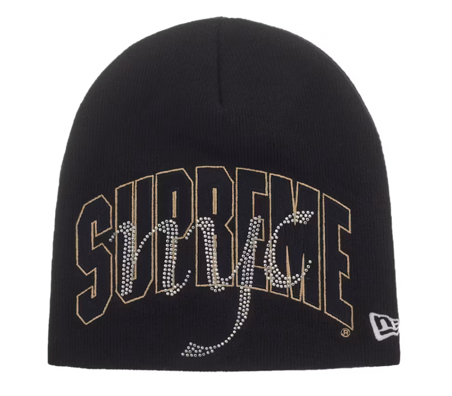Supreme New Era Rhinestone Beanie SS26 "Black"