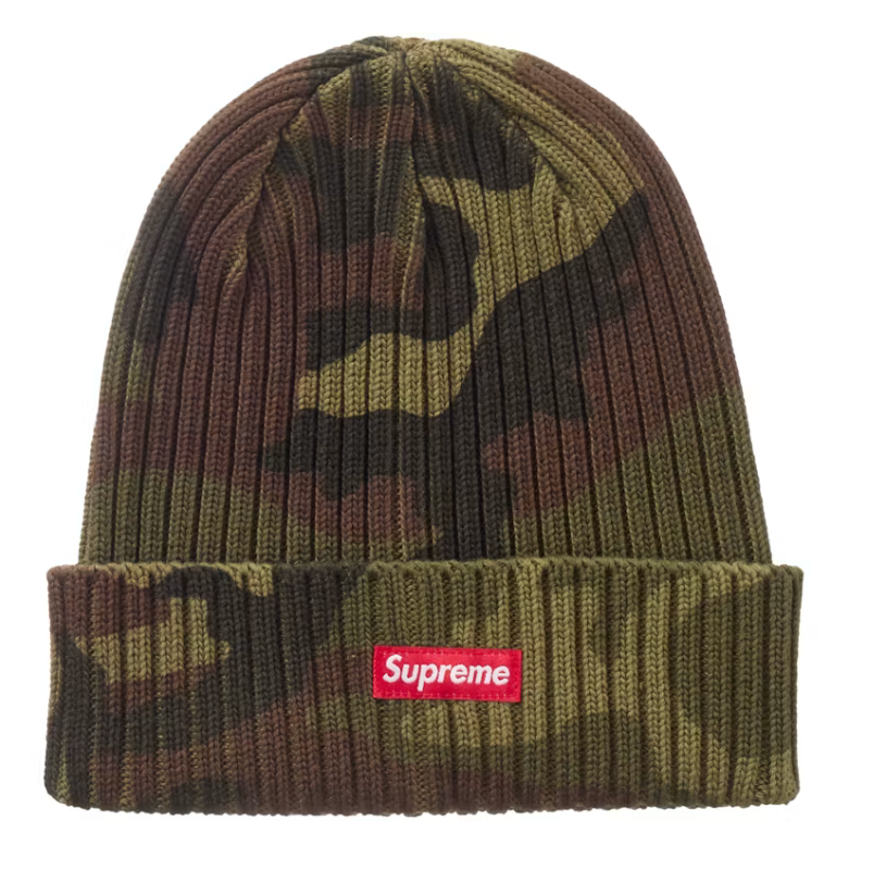 Supreme Overdyed Beanie SS26 "Woodland Camo"