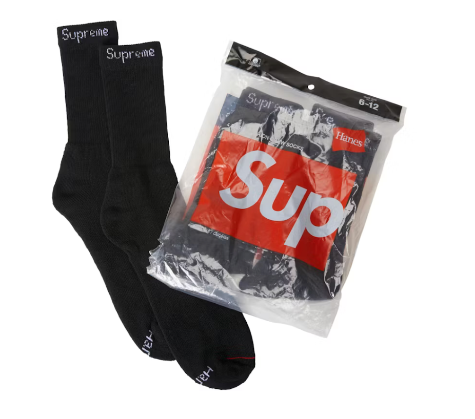 Supreme Socks Singles "Black"
